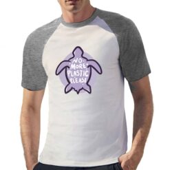 No Plastic t-shirt bicolor personalizzata uomo digitalshirt grigia