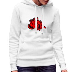 Dont give up felpa con cappuccio personalizzata donna digitalshirt bianca.jpg