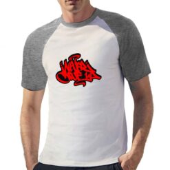 Dont give up t-shirt bicolor personalizzata uomo digitalshirt grigia