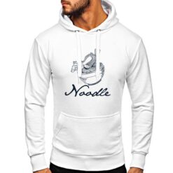 Noodle felpa con cappuccio personalizzata uomo digitalshirt bianca
