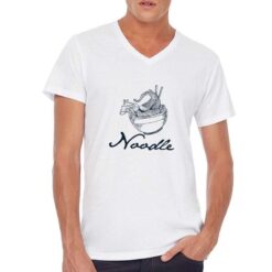 Noodle t-shirt scollo a v personalizzata uomo digitalshirt bianca
