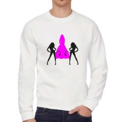 Nubilato felpa senza cappuccio personalizzata uomo digitalshirt bianca
