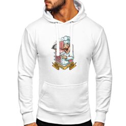 Oggi Cucino Io felpa con cappuccio personalizzata uomo digitalshirt bianca