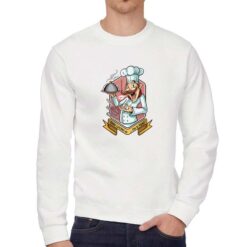 Oggi Cucino Io felpa senza cappuccio personalizzata uomo digitalshirt bianca