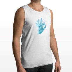 Ok Mano canotta personalizzata uomo digitalshirt bianca