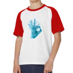 Ok Mano t-shirt bicolor personalizzata bambino digitalshirt rossa