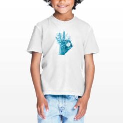 Ok Mano t-shirt personalizzata bambino digitalshirt bianca