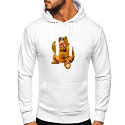 Orso felpa con cappuccio personalizzata uomo digitalshirt bianca