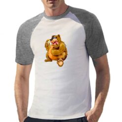Orso t-shirt bicolor personalizzata uomo digitalshirt grigia