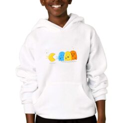 Pacman felpa con cappuccio personalizzata bambino digitalshirtbianco