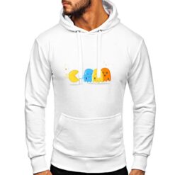 Pacman felpa con cappuccio personalizzata uomo digitalshirt bianca