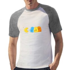 Pacman t-shirt bicolor personalizzata uomo digitalshirt grigia