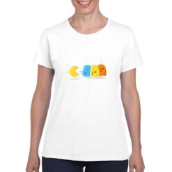 Pacman t-shirt personalizzata donna digitalshirt bianco