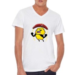 Panda ARGH t-shirt scollo a v personalizzata uomo digitalshirt bianca
