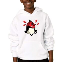 Panda Arrabbiato felpa con cappuccio personalizzata bambino digitalshirtbianco