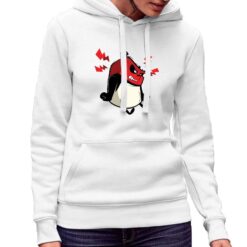 Panda Arrabbiato felpa con cappuccio personalizzata donna digitalshirt bianca.jpg