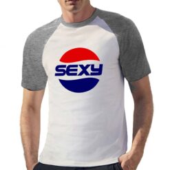 Pepsy Sexy t-shirt bicolor personalizzata uomo digitalshirt grigia