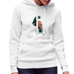 Pesche Maschera  felpa con cappuccio personalizzata donna digitalshirt bianca.jpg