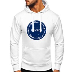 Physics felpa con cappuccio personalizzata uomo digitalshirt bianca