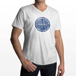 Physics t-shirt scollo a v personalizzata uomo digitalshirt bianca