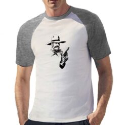 Pistolero t-shirt bicolor personalizzata uomo digitalshirt grigia