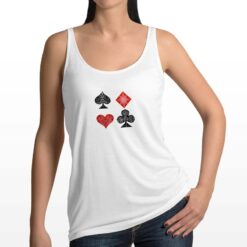 Poker canottiera personalizzata donna digitalshirt bianca