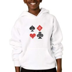 Poker felpa con cappuccio personalizzata bambino digitalshirtbianco