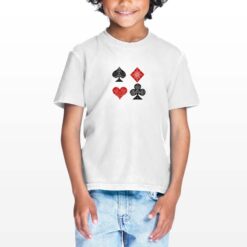 Poker t-shirt personalizzata bambino digitalshirt bianca