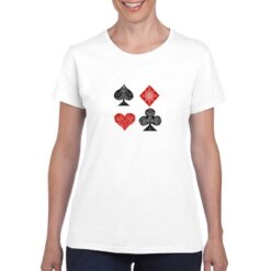 Poker t-shirt personalizzata donna digitalshirt bianco