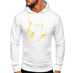 Profilo Gatto felpa con cappuccio personalizzata uomo digitalshirt bianca