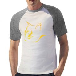 Profilo Gatto t-shirt bicolor personalizzata uomo digitalshirt grigia