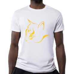Profilo Gatto t-shirt personalizzata uomo digitalshirt bianca