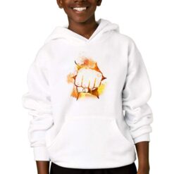 Pungno Infuocato felpa con cappuccio personalizzata bambino digitalshirtbianco