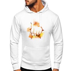 Pungno Infuocato felpa con cappuccio personalizzata uomo digitalshirt bianca