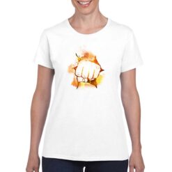Pungno Infuocato t-shirt personalizzata donna digitalshirt bianco