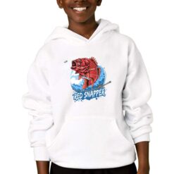 Red Snapper felpa con cappuccio personalizzata bambino digitalshirtbianco