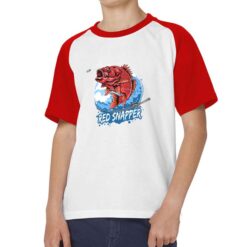 Red Snapper t-shirt bicolor personalizzata bambino digitalshirt rossa
