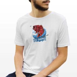 Red Snapper t-shirt personalizzata uomo digitalshirt bianca