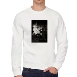 Rip felpa senza cappuccio personalizzata uomo digitalshirt bianca