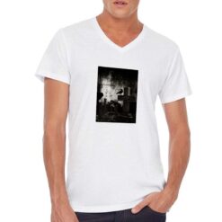 Rip t-shirt scollo a v personalizzata uomo digitalshirt bianca
