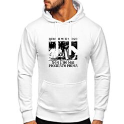 Bud Spencer rissa felpa con cappuccio personalizzata uomo digitalshirt bianca