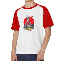 Robot Attak Brooklyn t-shirt bicolor personalizzata bambino digitalshirt rossa
