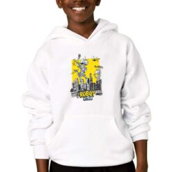 Robot Attack  felpa con cappuccio personalizzata bambino digitalshirtbianco