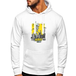 Robot Attack  felpa con cappuccio personalizzata uomo digitalshirt bianca