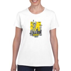 Robot Attack  t-shirt personalizzata donna digitalshirt bianco