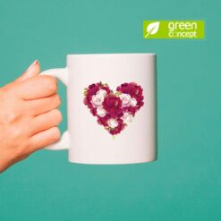 Rosa Cuore tazza ceramica personalizzata digitalshirt