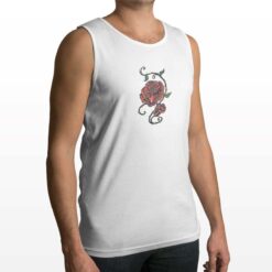 Rosa Tatoo canotta personalizzata uomo digitalshirt bianca