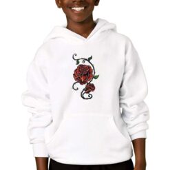 Rosa Tatoo felpa con cappuccio personalizzata bambino digitalshirtbianco