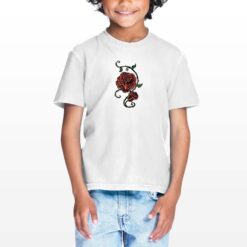 Rosa Tatoo t-shirt personalizzata bambino digitalshirt bianca