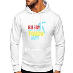 Rugby felpa con cappuccio personalizzata uomo digitalshirt bianca